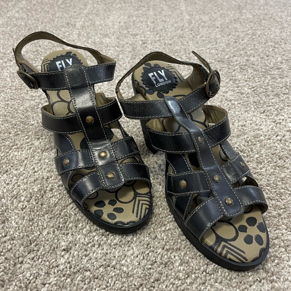 Fly London Strappy Maye Wedges - Picture 2 of 13